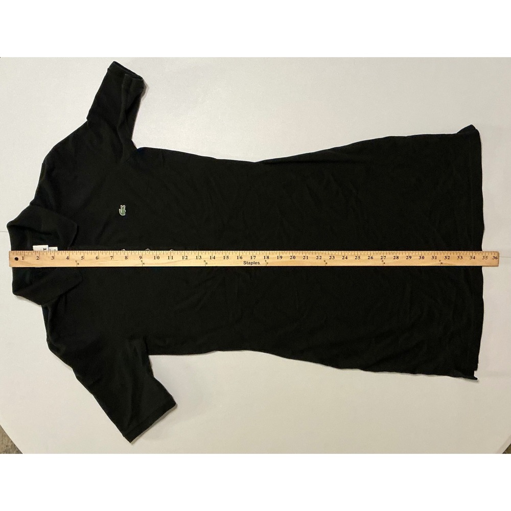 Lacoste Womens Black Pique Cotton Stretch Polo Dress Short Sleeve Sz 36 Tennis - Picture 6 of 9